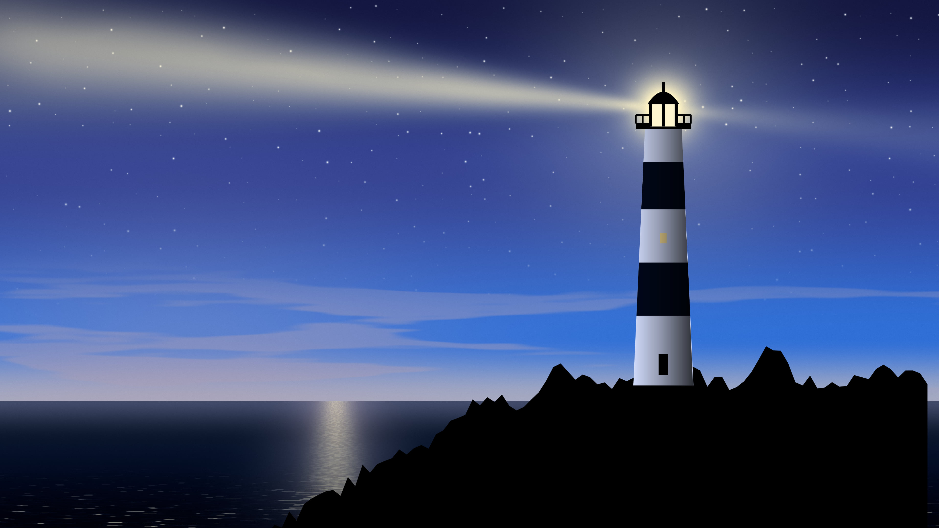 Blue Lighthouse desktop wallpaper in 4K