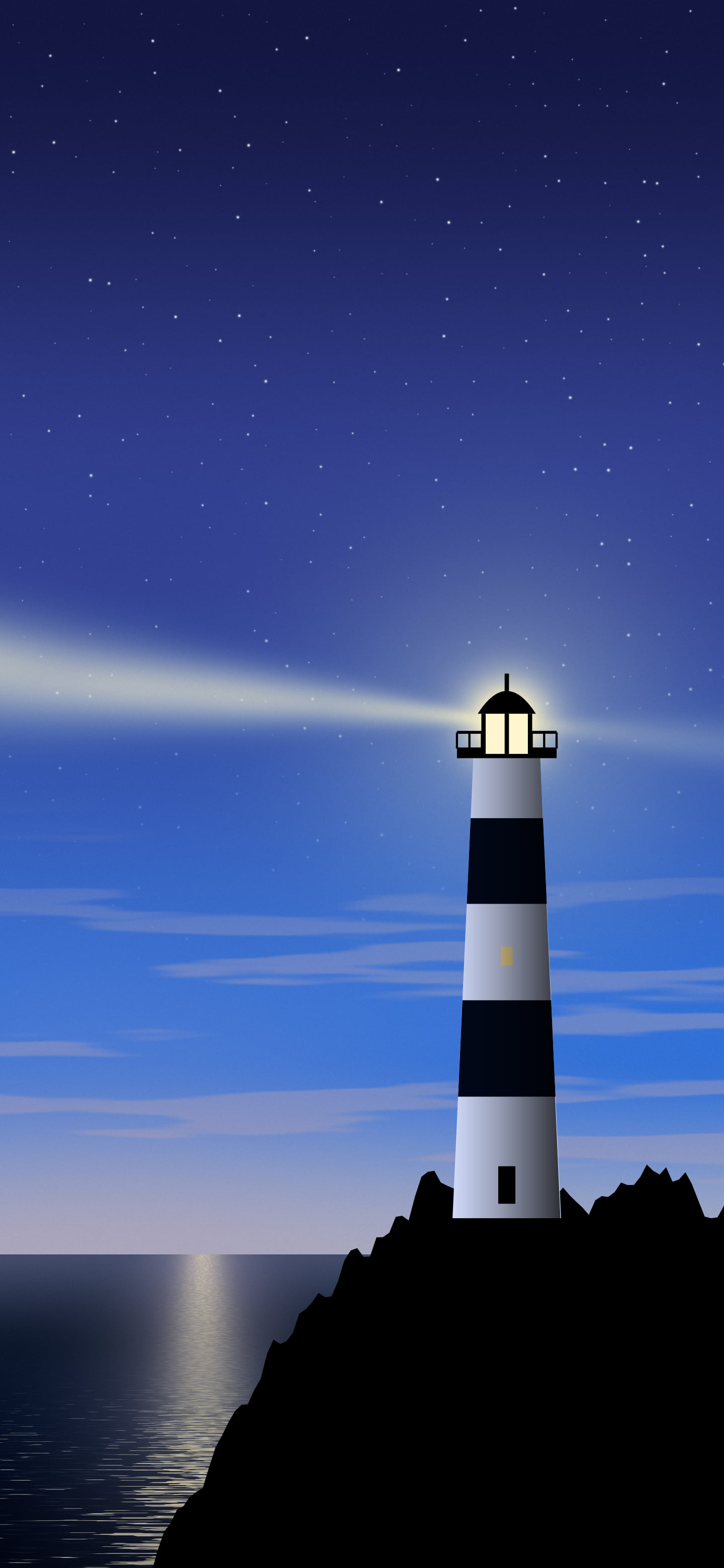 Blue Lighthouse wallpaper for iPhone and Android