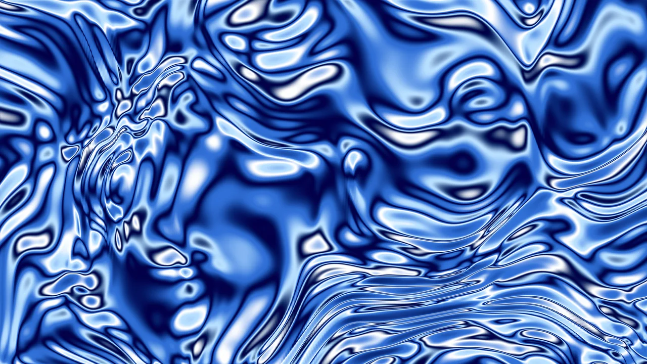 Blue Liquid Chrome desktop wallpaper in 4K