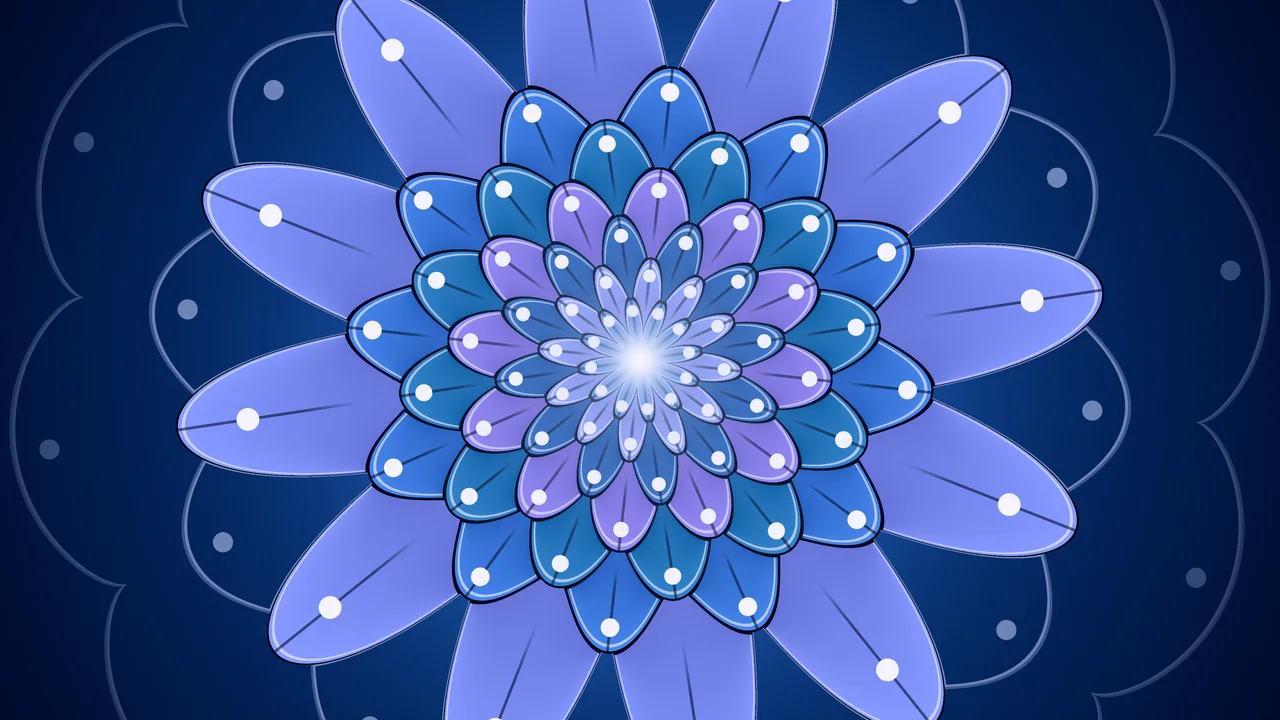 Blue Mandala desktop wallpaper in 4K