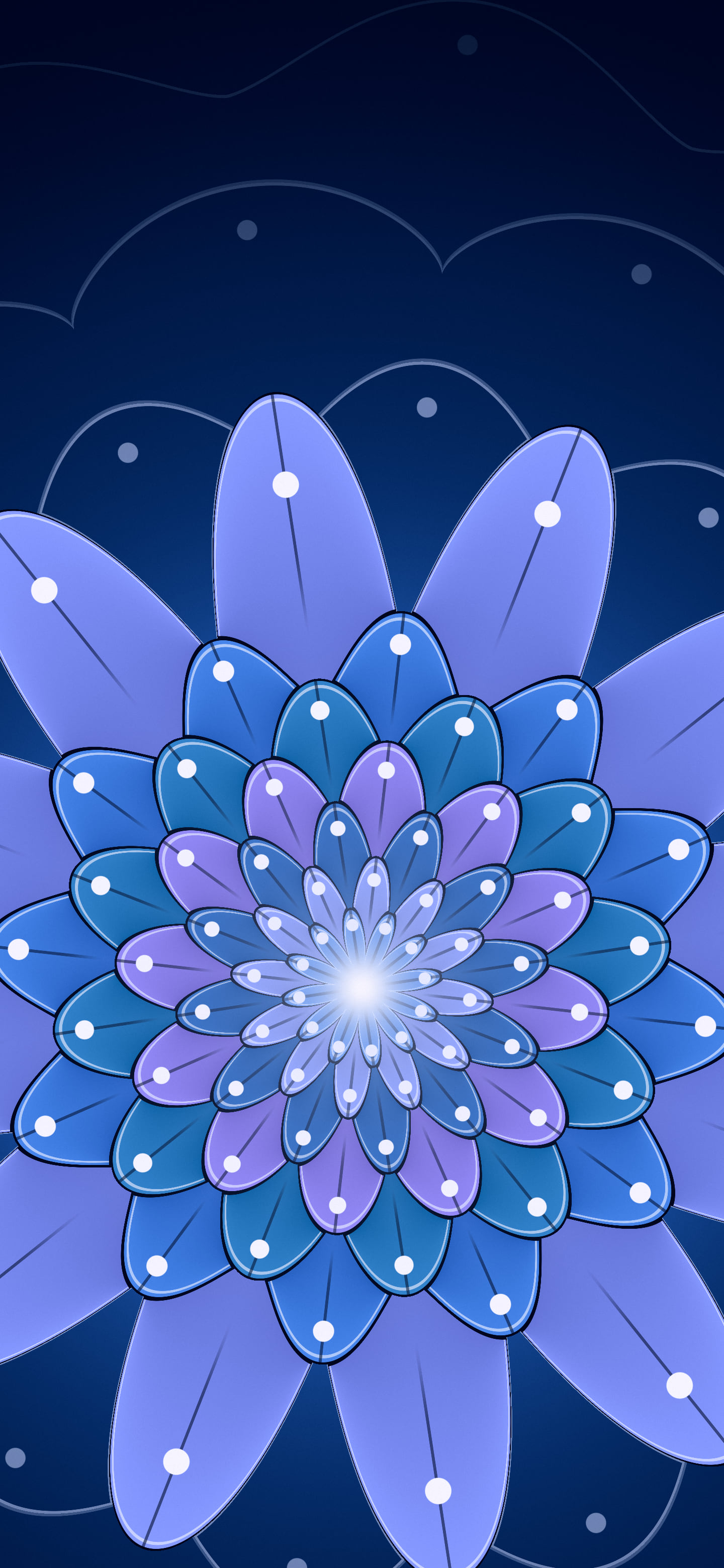 Blue Mandala wallpaper for iPhone and Android
