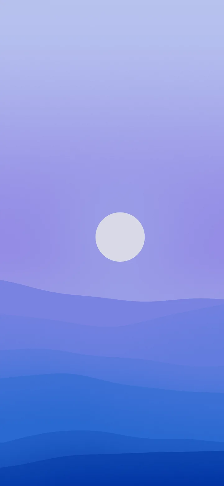 Blue Minimalist Desert Dunes wallpaper for iPhone and Android