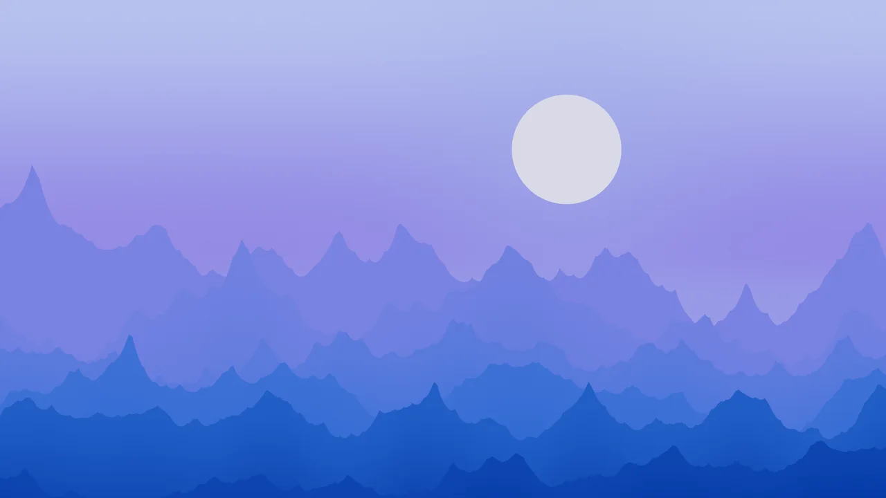 Blue Minimalist Mountain Landscape desktop wallpaper in 4K