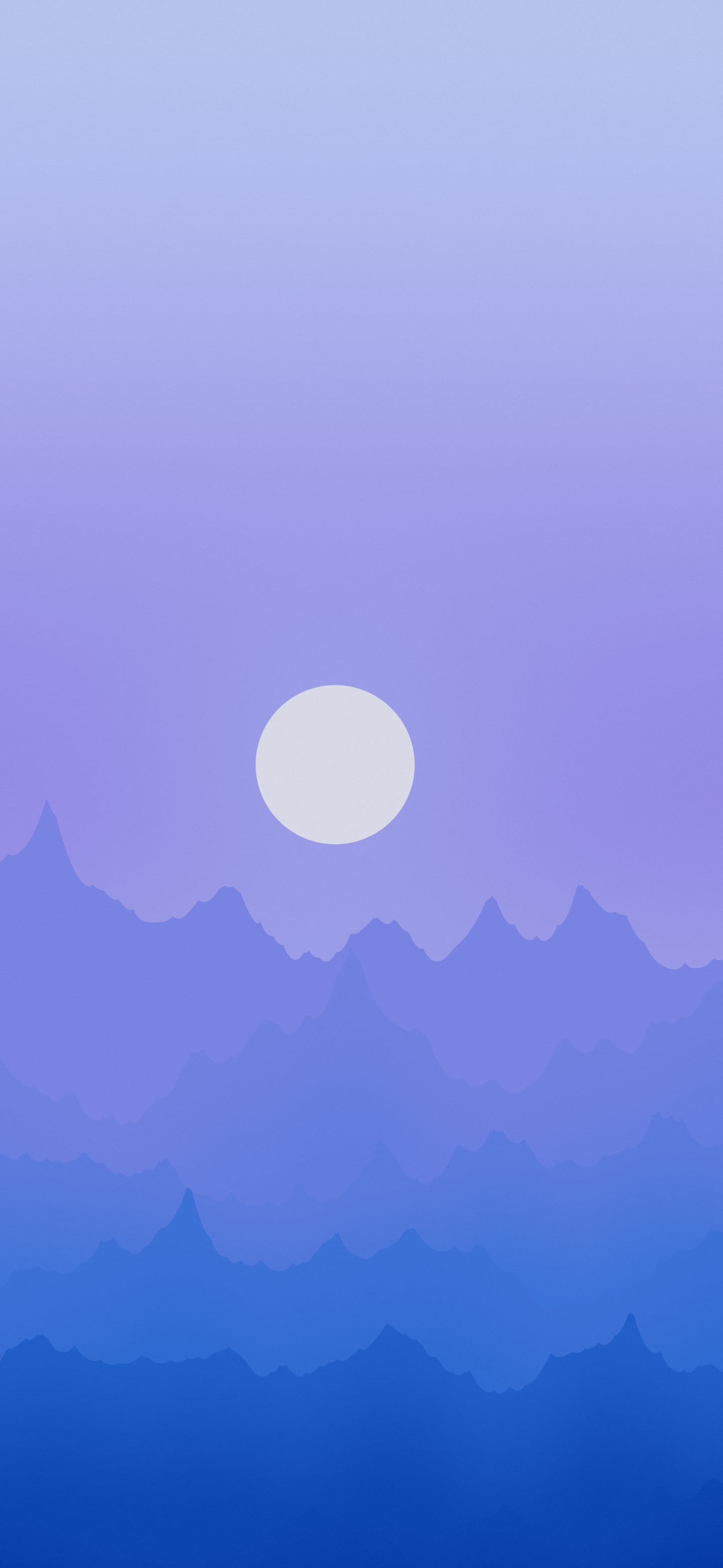 Blue Minimalist Mountain Landscape wallpaper for iPhone and Android