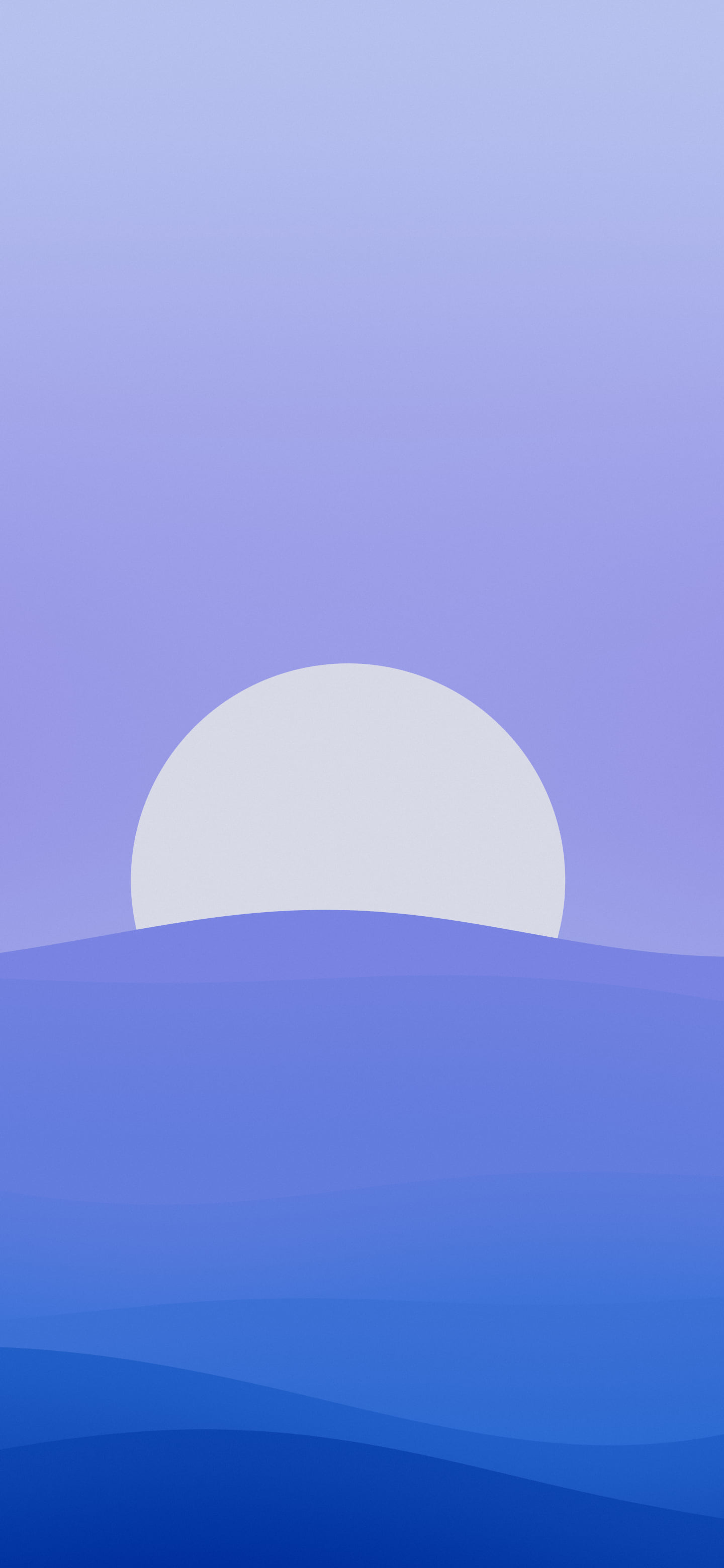Blue Minimalist Sunset Hills wallpaper for iPhone and Android