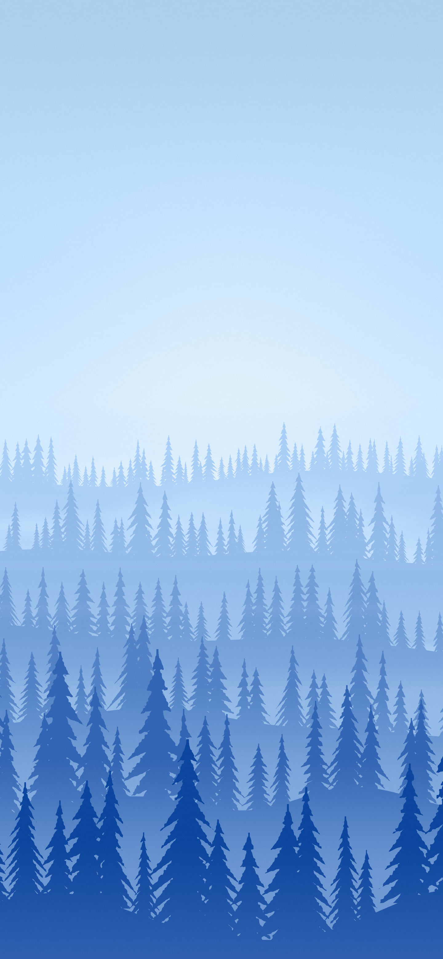 Blue Misty Pine Forest wallpaper for iPhone and Android