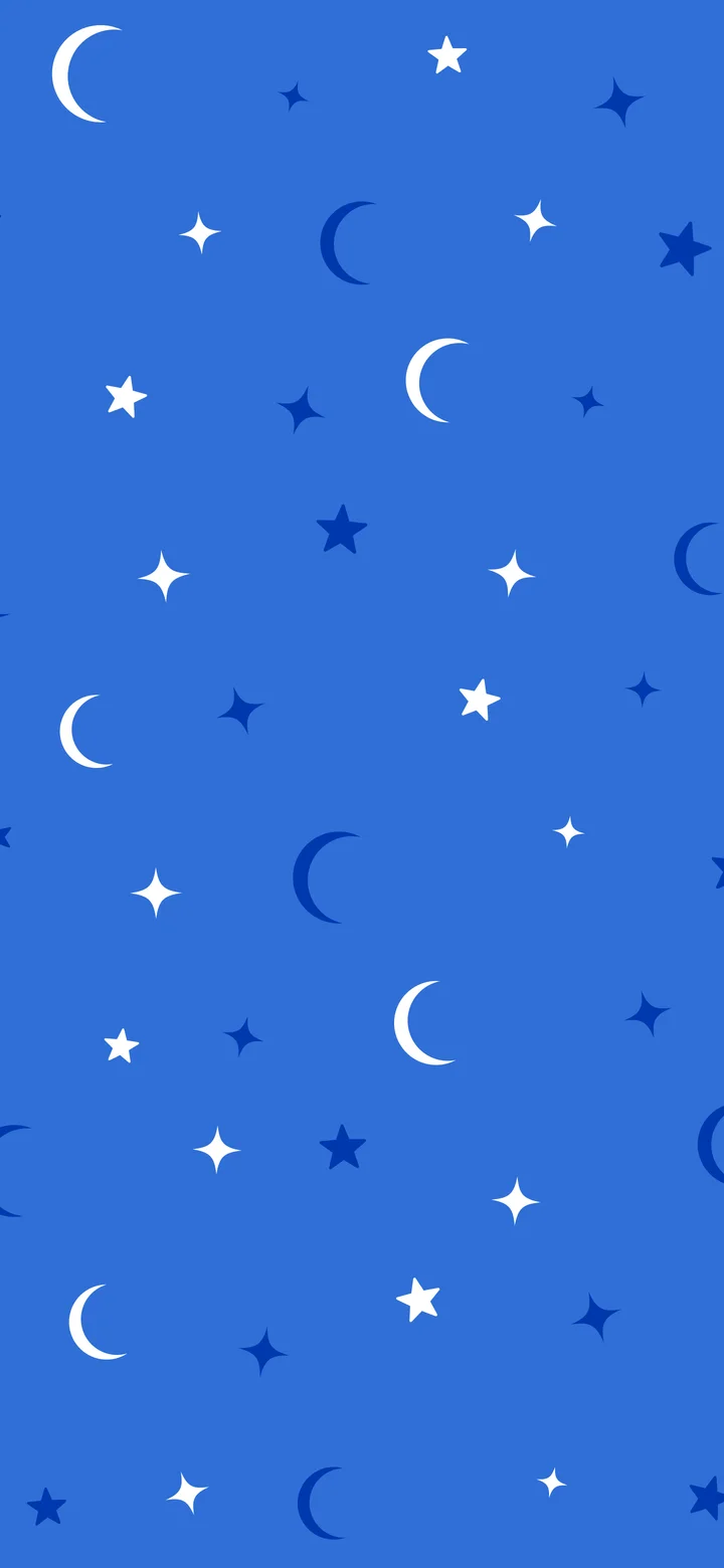 Blue Moon and Stars Pattern wallpaper for iPhone and Android