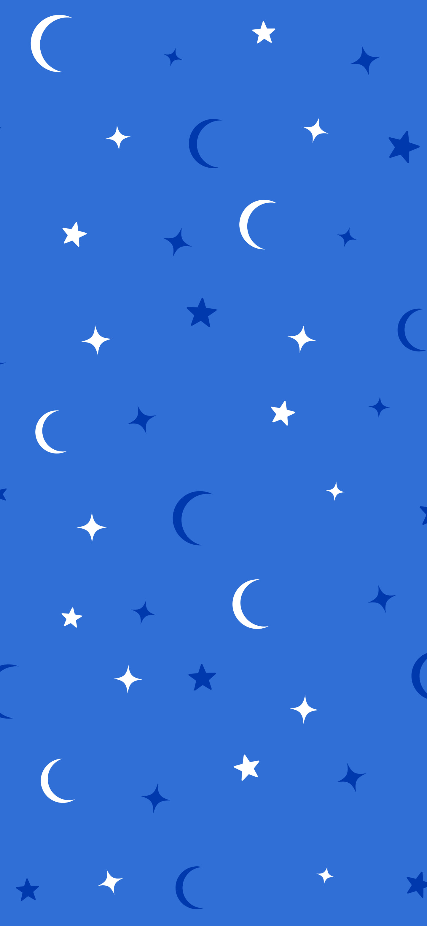Blue Moon and Stars Pattern wallpaper for iPhone and Android