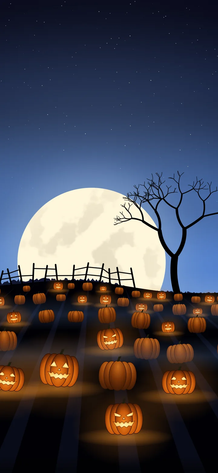 Blue Pumpkin Patch wallpaper for iPhone and Android