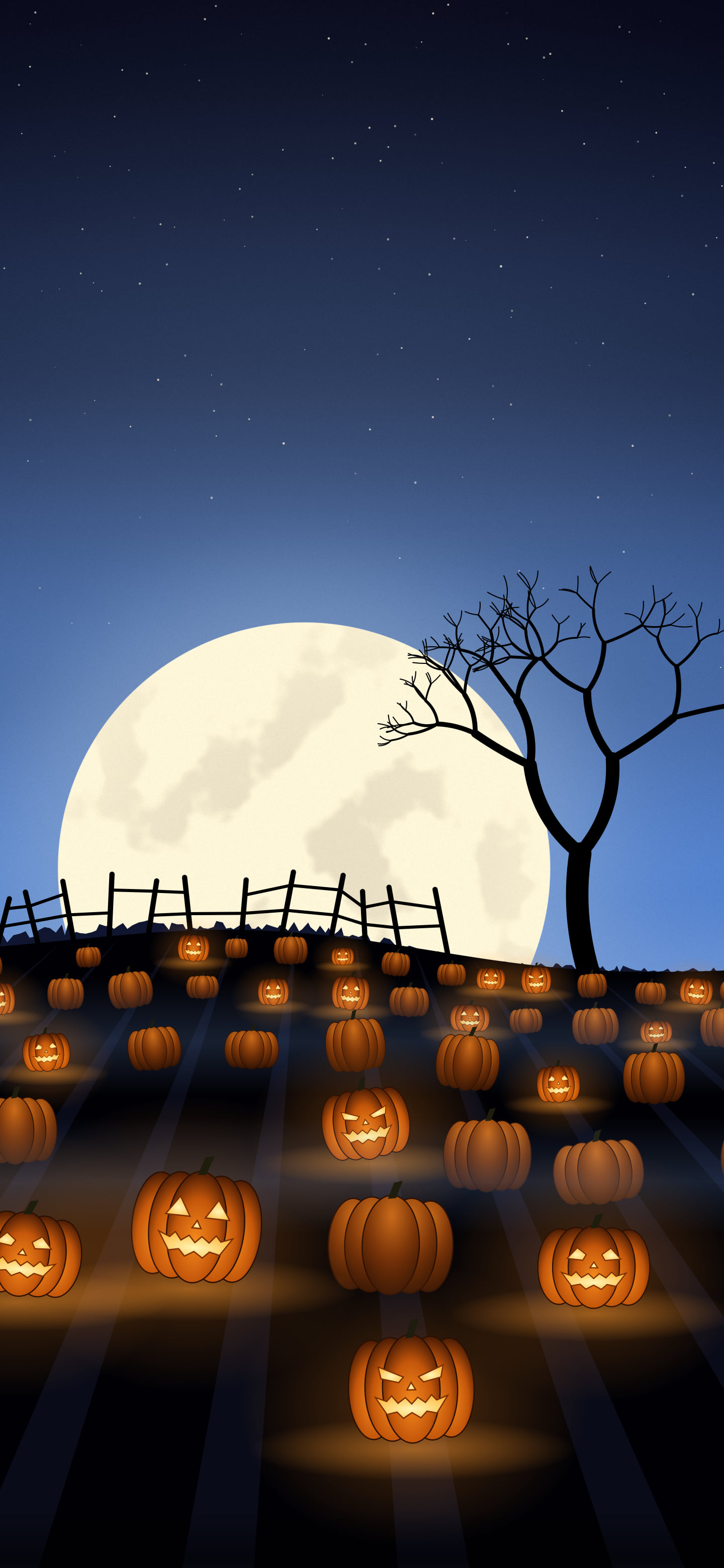 Blue Pumpkin Patch wallpaper for iPhone and Android
