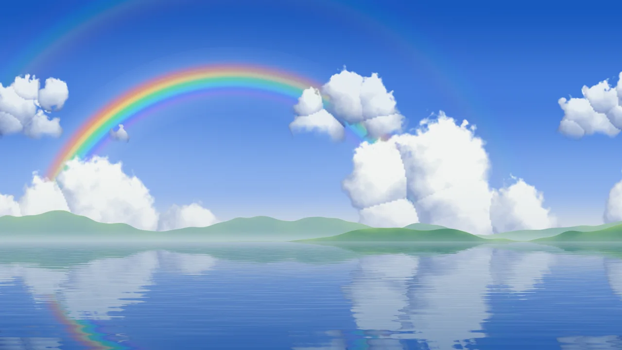 Blue Rainbow Sky desktop wallpaper in 4K