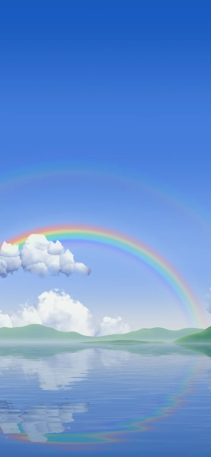 Blue Rainbow Sky wallpaper for iPhone and Android