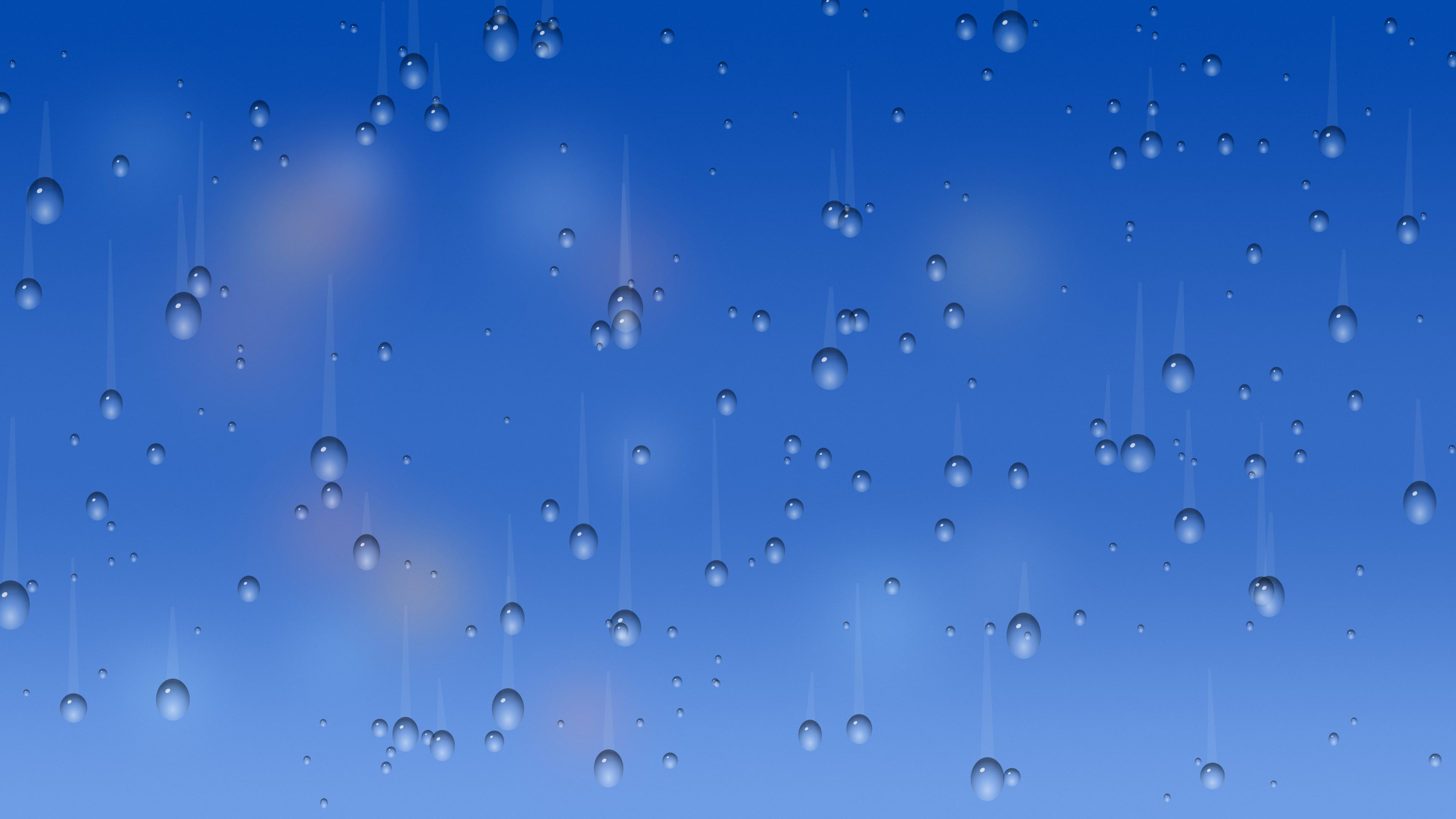 Blue Rainy Window desktop wallpaper in 4K
