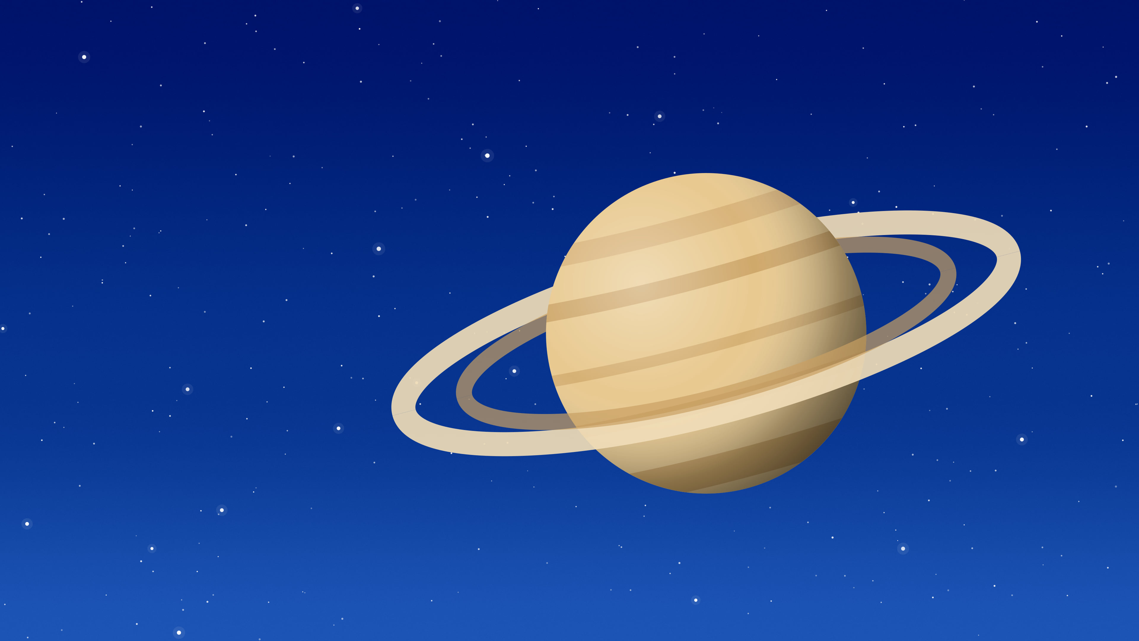 Blue Ringed Planet desktop wallpaper in 4K