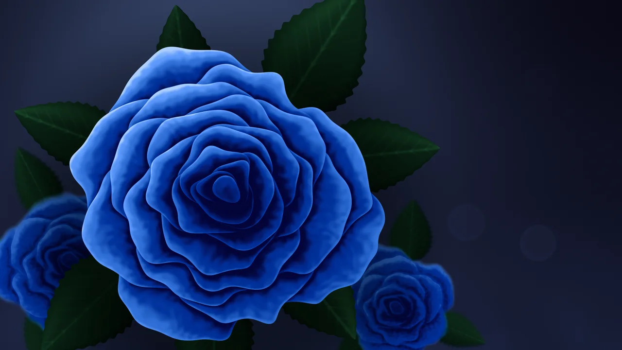 Blue Rose desktop wallpaper in 4K