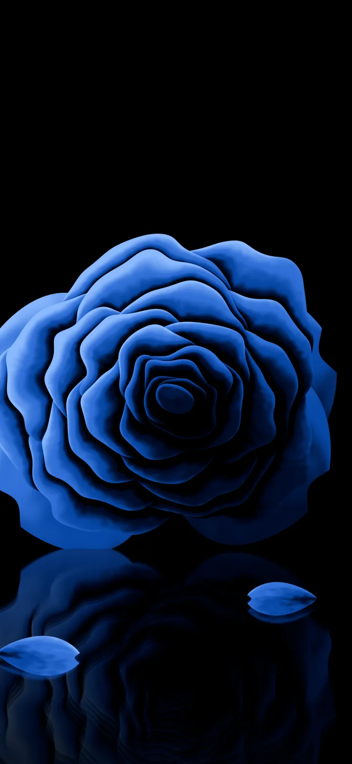 Blue Rose Reflection wallpaper for iPhone and Android