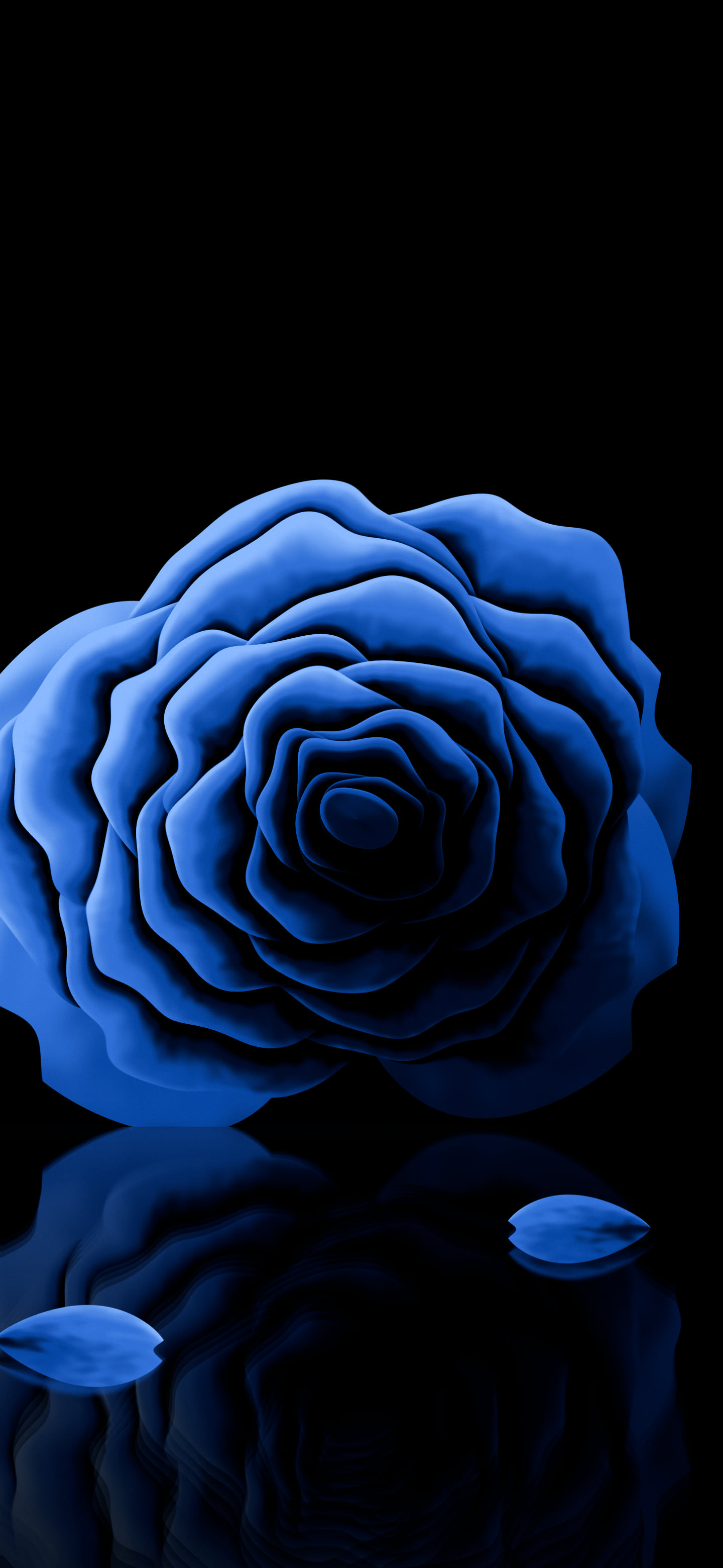 Blue Rose Reflection wallpaper for iPhone and Android
