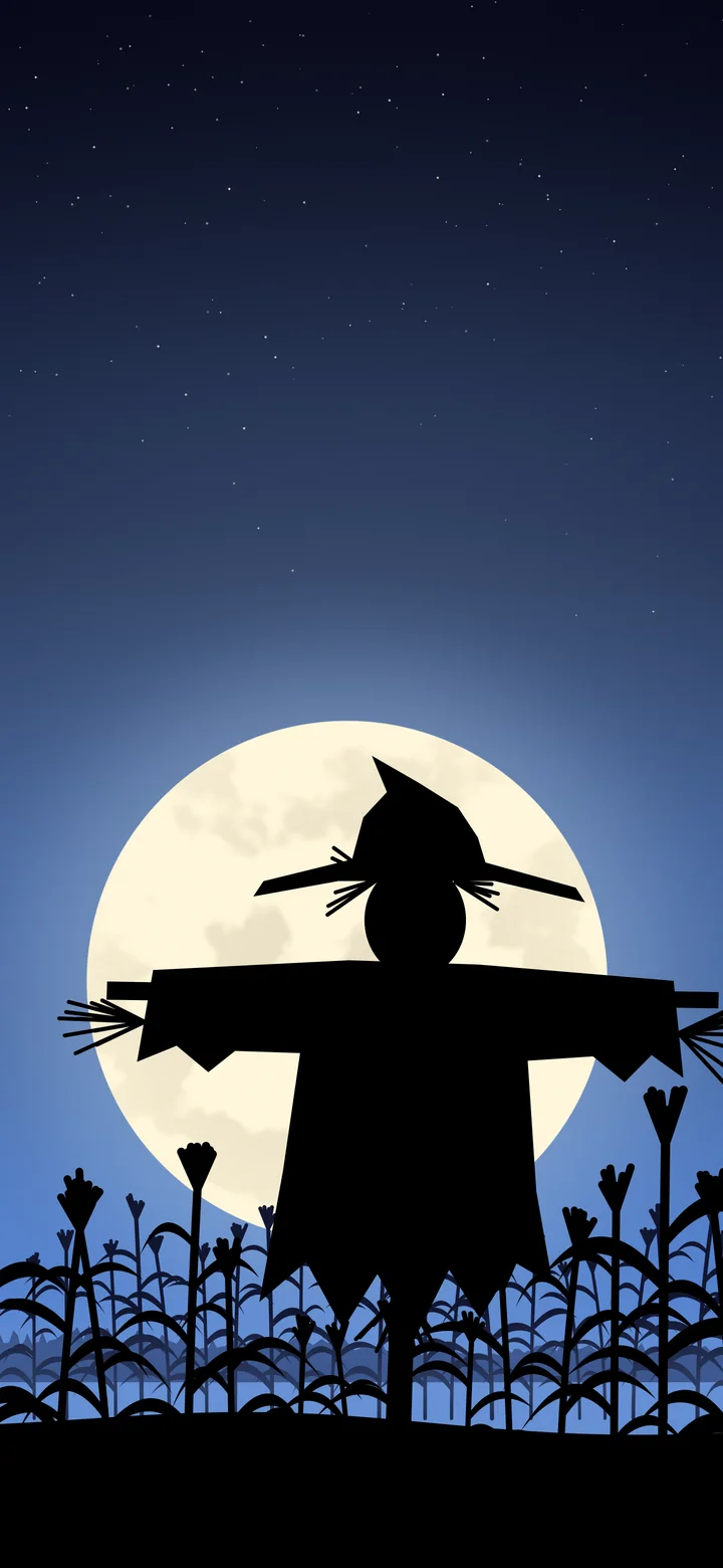 Blue Scarecrow wallpaper for iPhone and Android