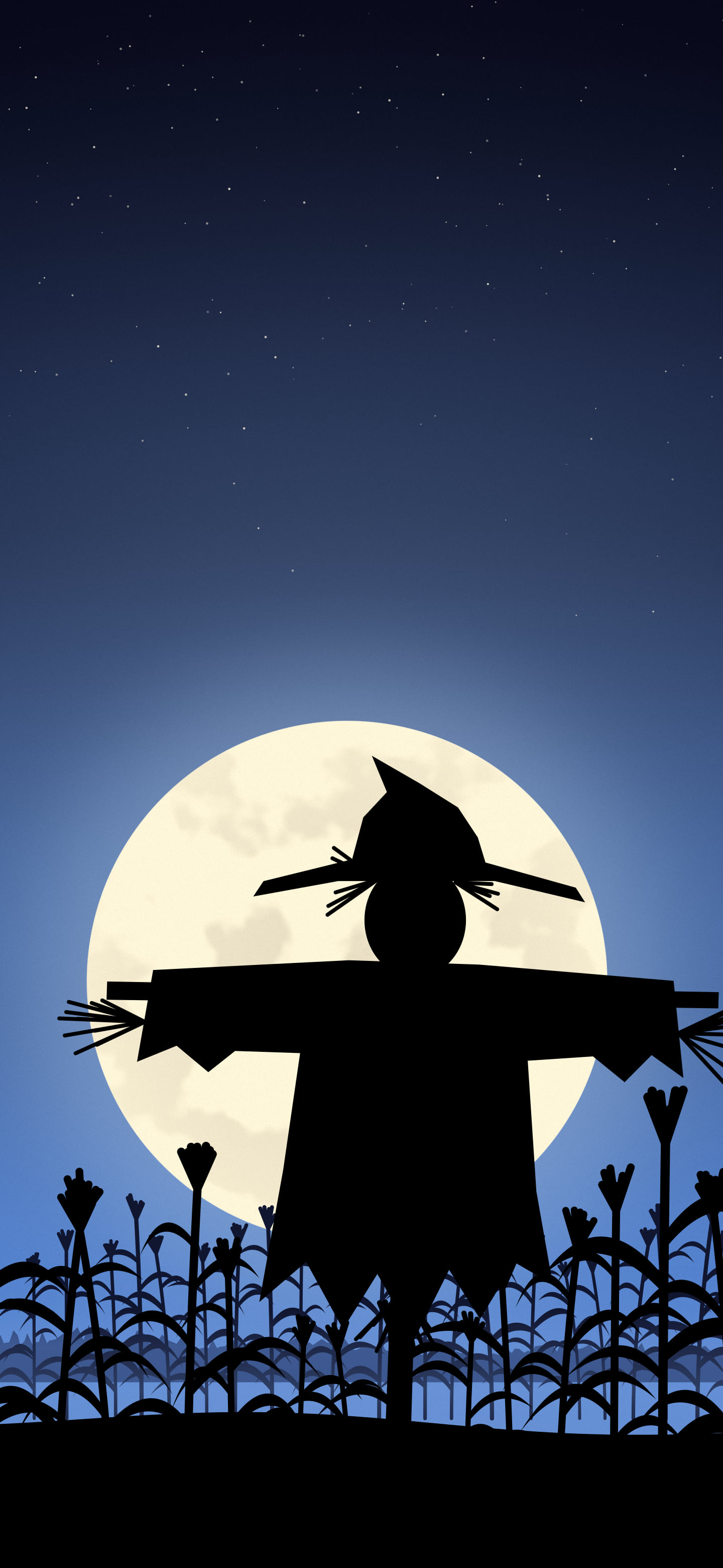 Blue Scarecrow wallpaper for iPhone and Android