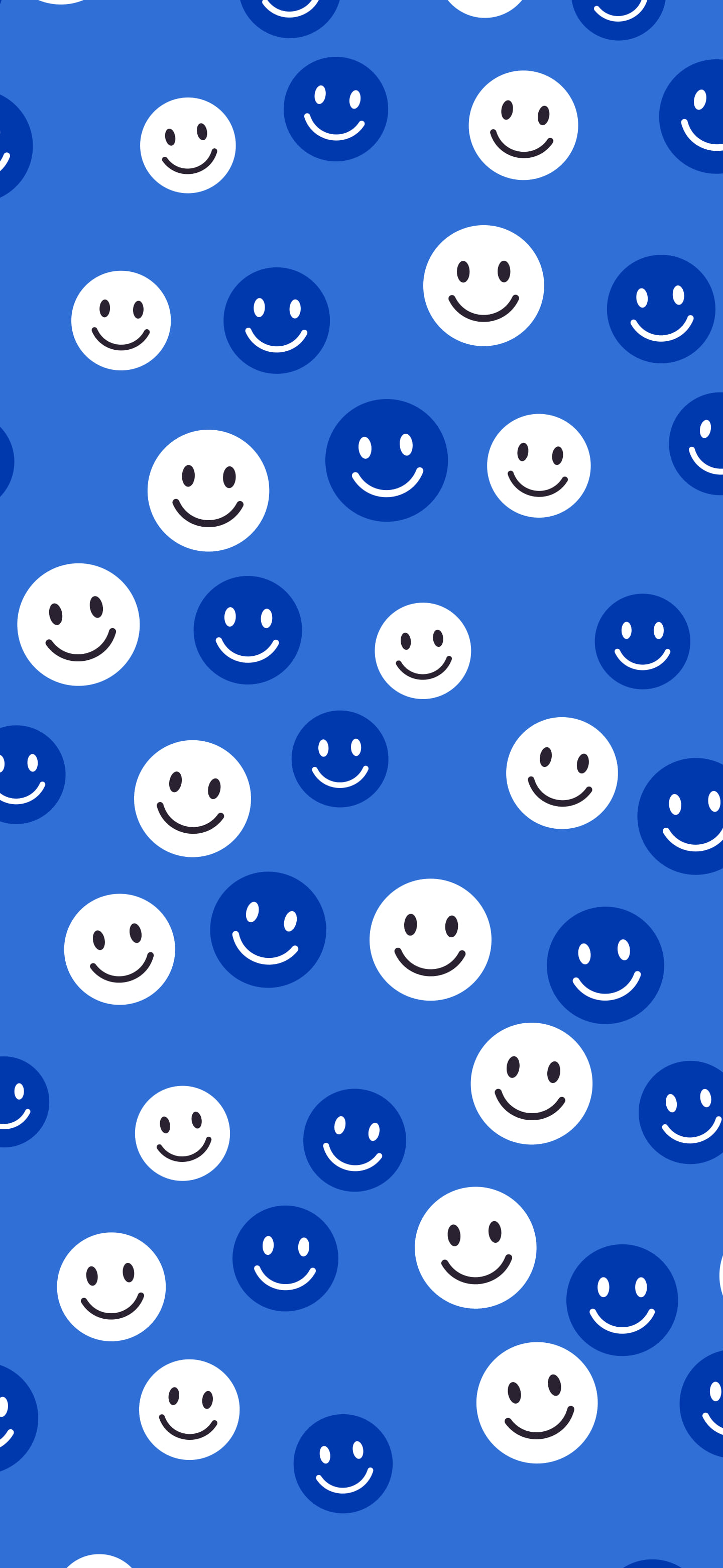 Blue Smiley Face Pattern wallpaper for iPhone and Android