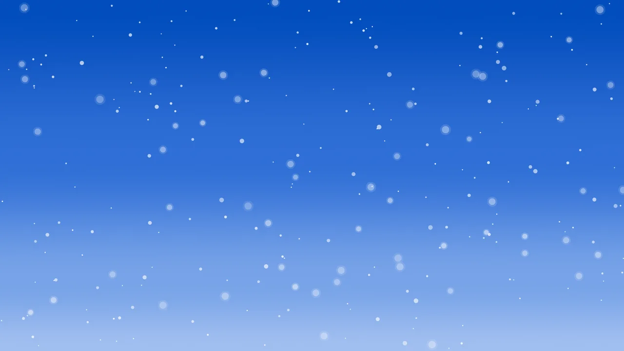 Blue Snowfall desktop wallpaper in 4K