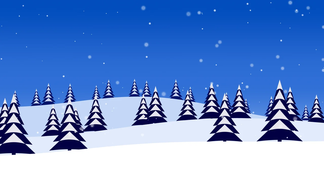 Blue Snowy Forest desktop wallpaper in 4K