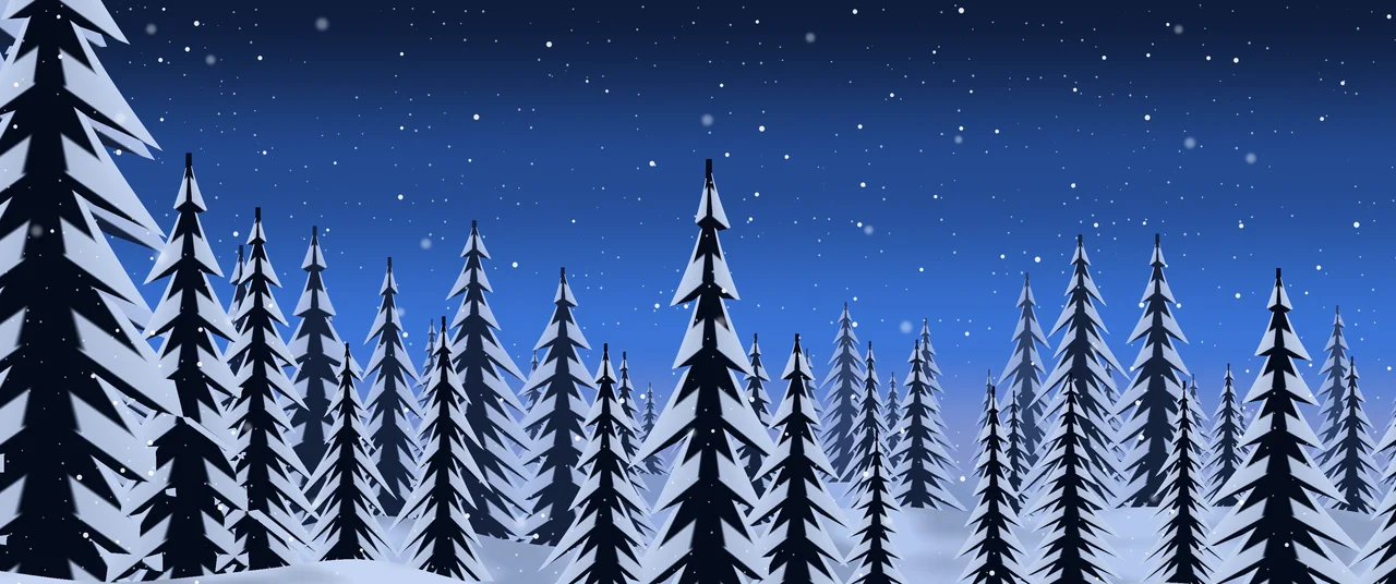 Blue Snowy Pine Trees ultrawide wallpaper, 3440 × 1440
