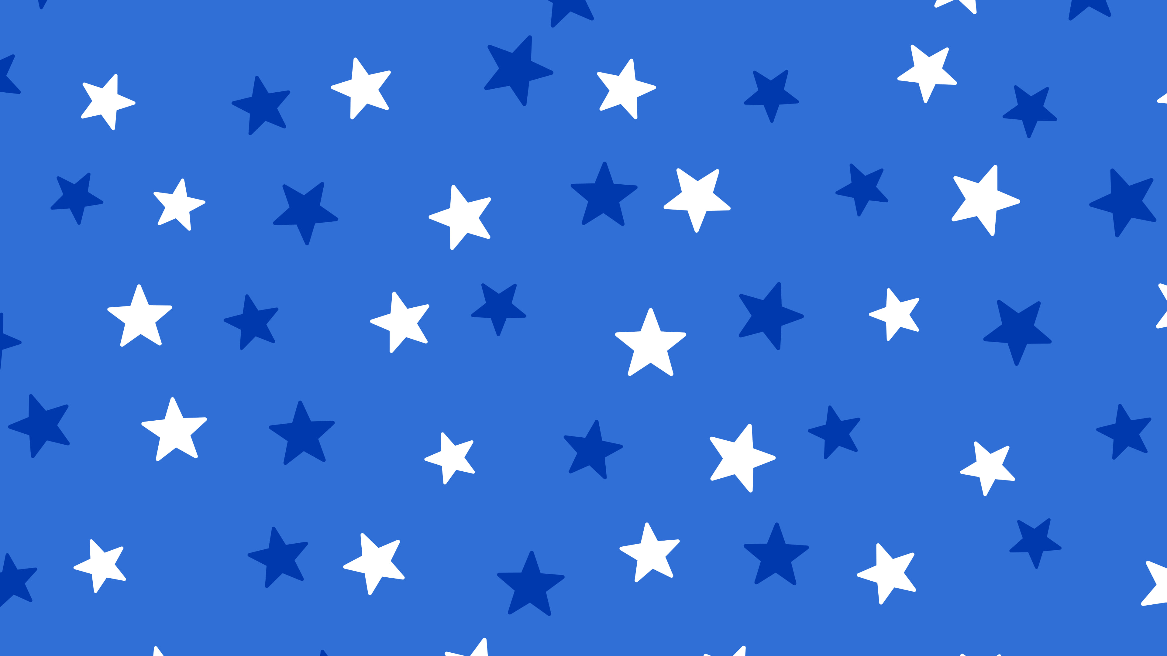 Blue Star Pattern desktop wallpaper in 4K