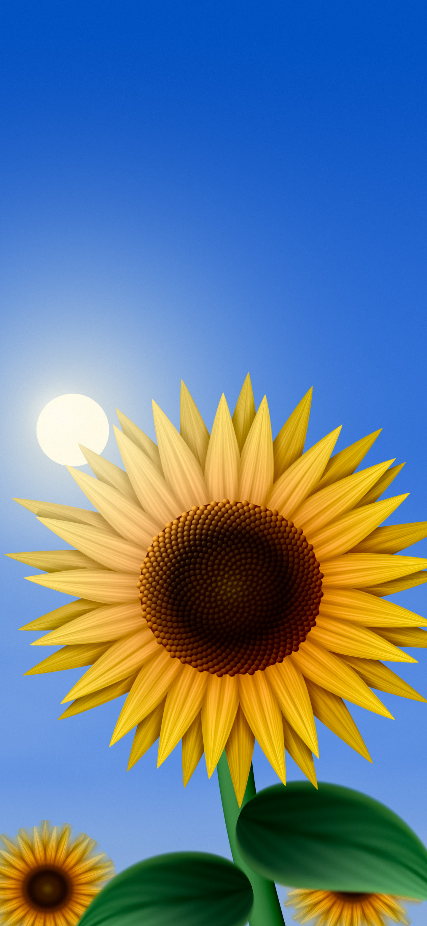 Blue Sunflower Sky wallpaper for iPhone and Android