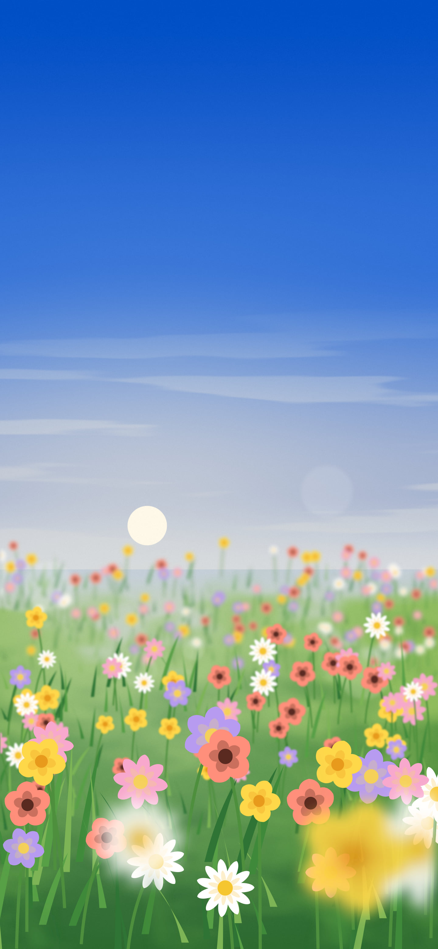 Blue Wildflower Meadow wallpaper for iPhone and Android