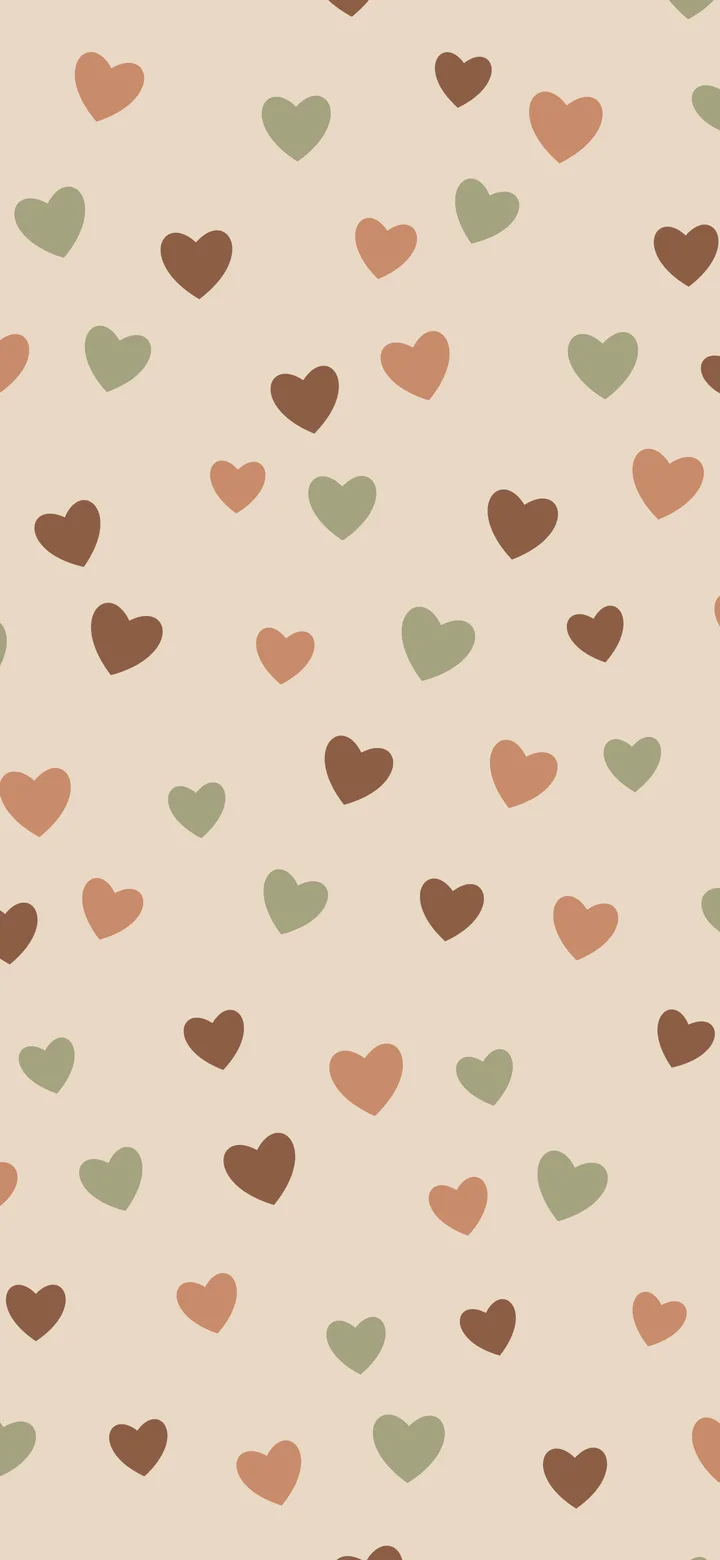 Boho Neutral Heart Pattern wallpaper for iPhone and Android
