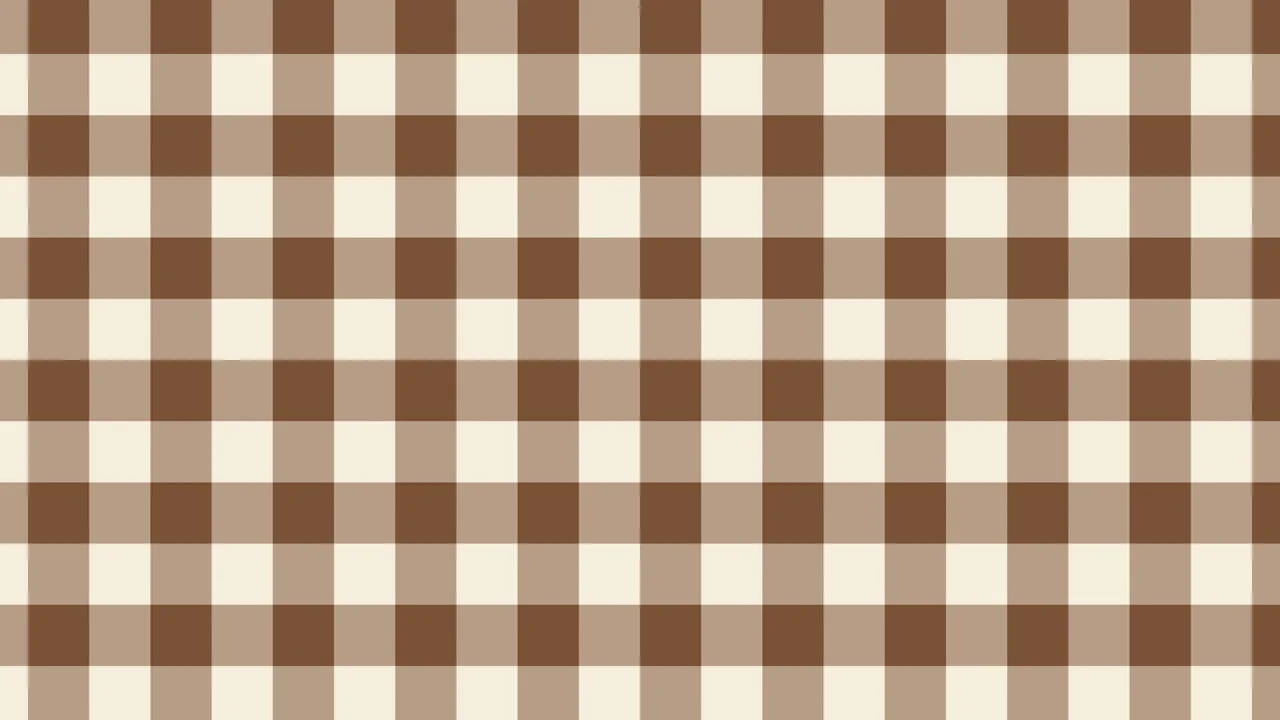 Brown and Cream Gingham desktop wallpaper in 4K