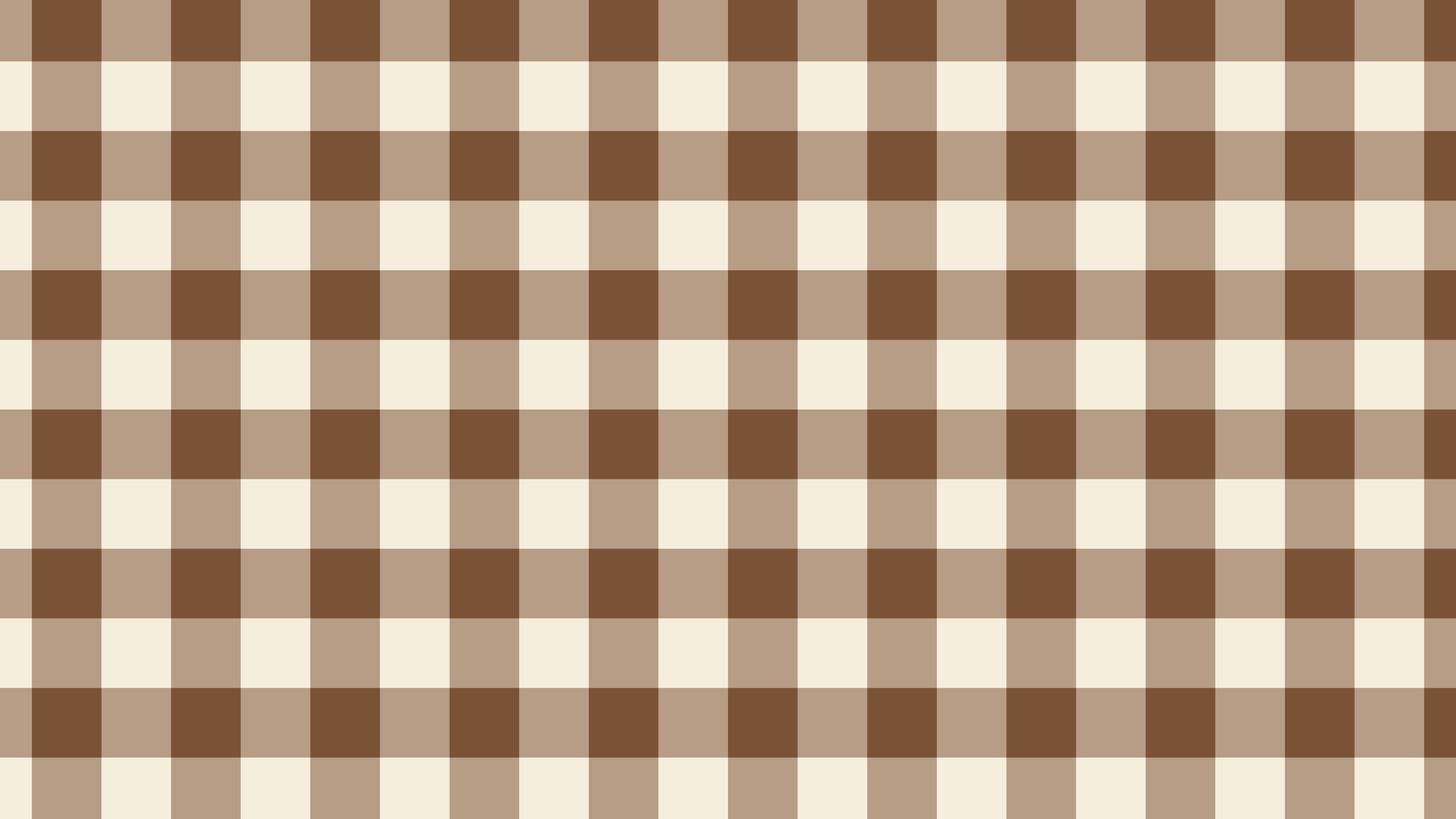 Brown and Cream Gingham desktop wallpaper in 4K