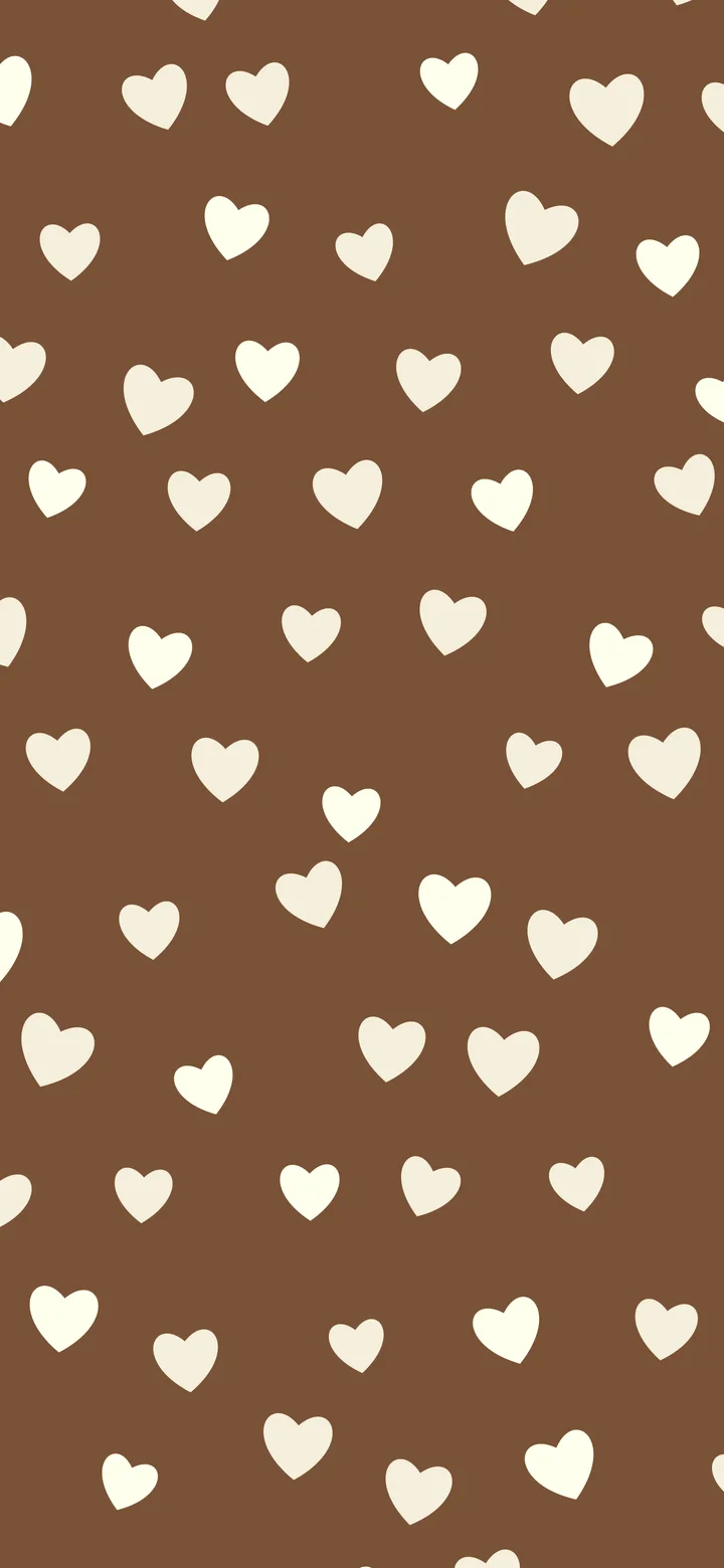 Brown and Cream Heart Pattern wallpaper for iPhone and Android