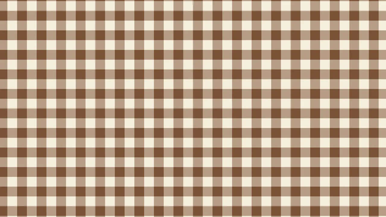 Brown and Cream Mini Gingham desktop wallpaper in 4K