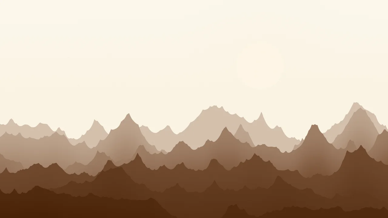 Brown and Cream Minimalist Mountain Landscape desktop wallpaper in 4K