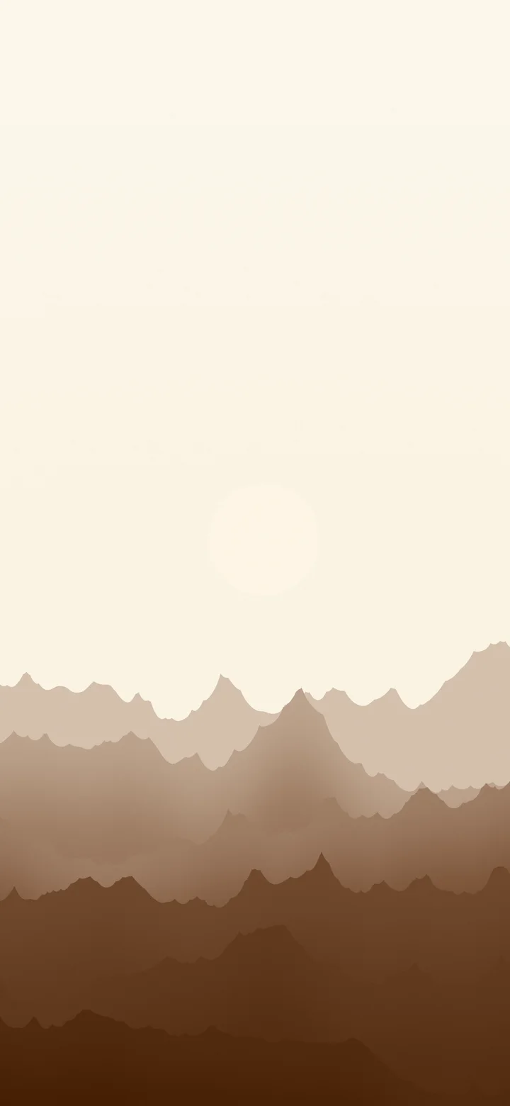 Brown and Cream Minimalist Mountain Landscape wallpaper for iPhone and Android