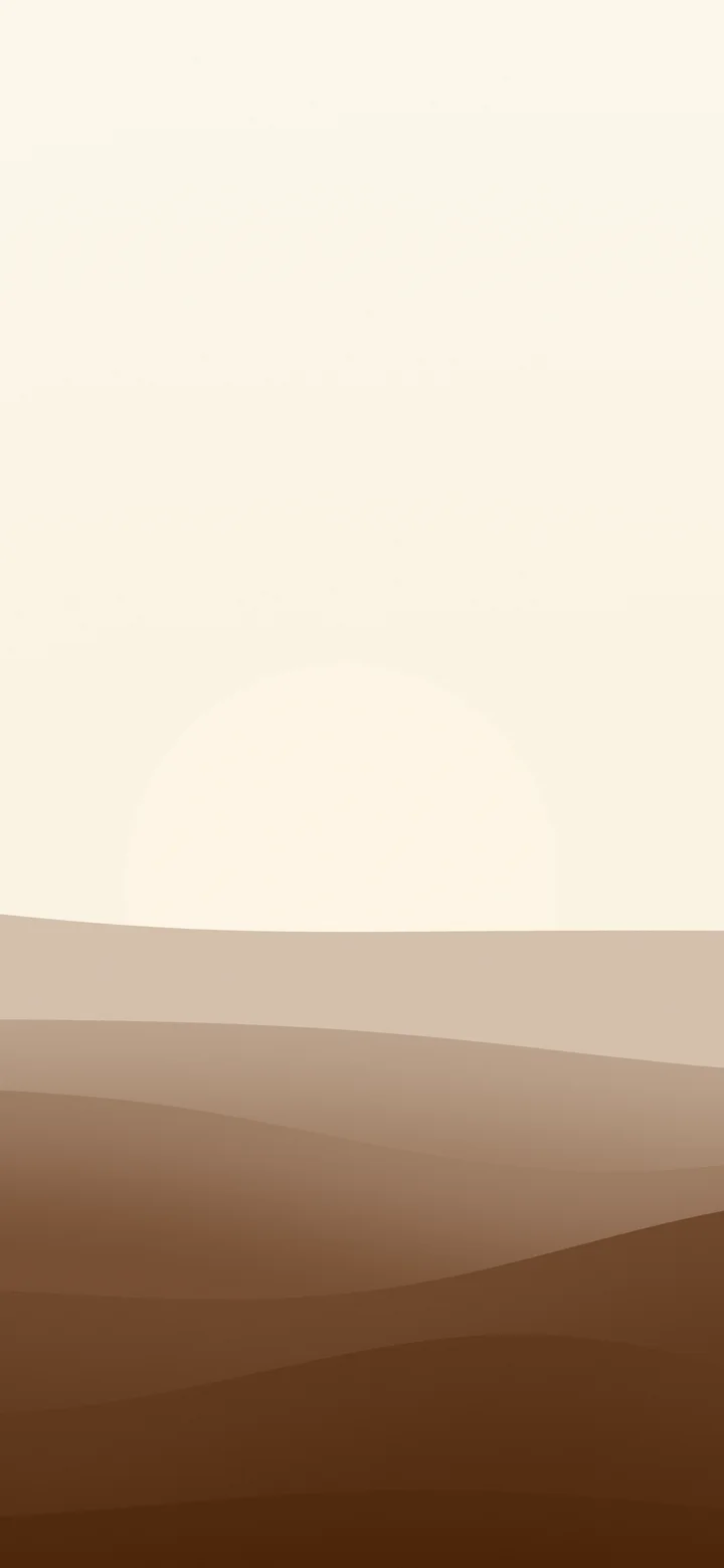 Brown and Cream Minimalist Sunset Hills wallpaper for iPhone and Android