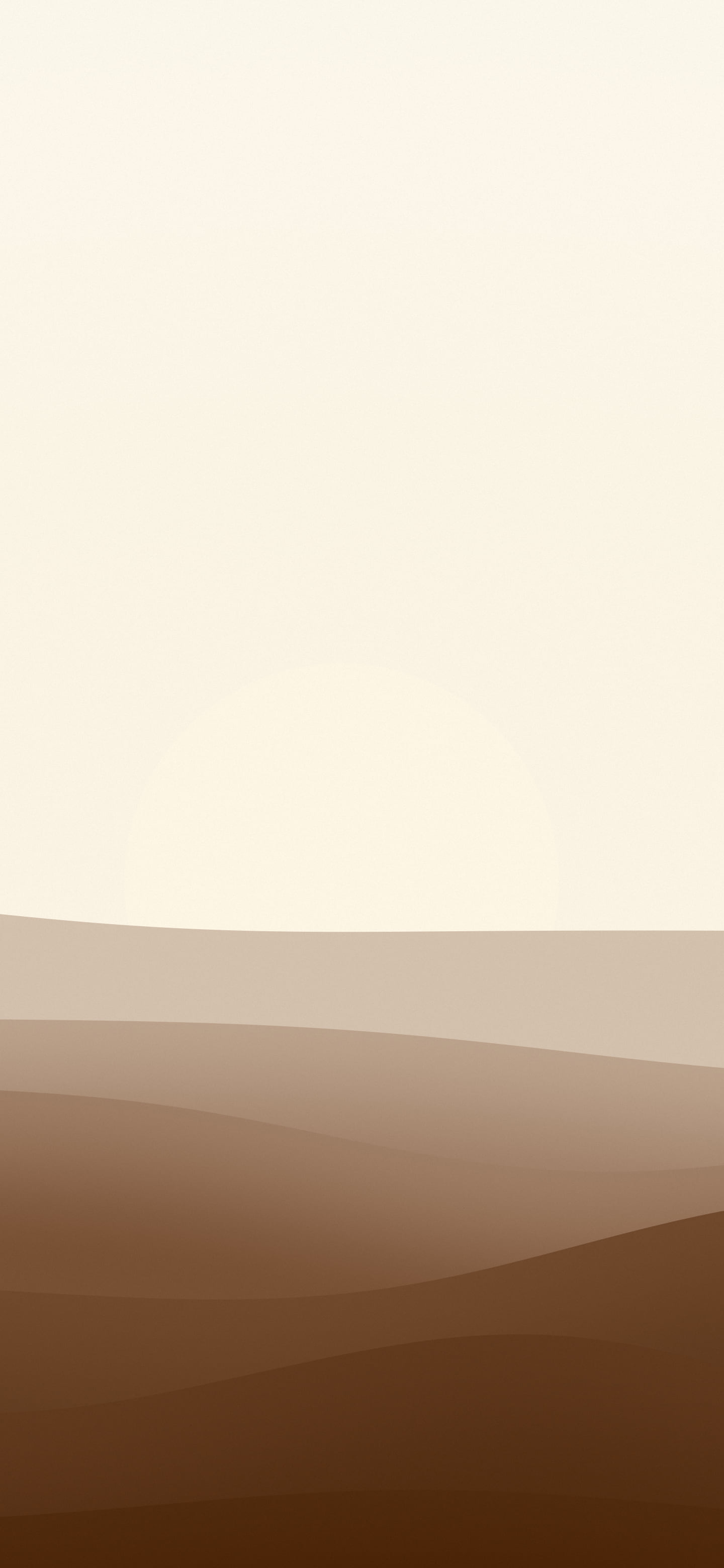 Brown and Cream Minimalist Sunset Hills wallpaper for iPhone and Android