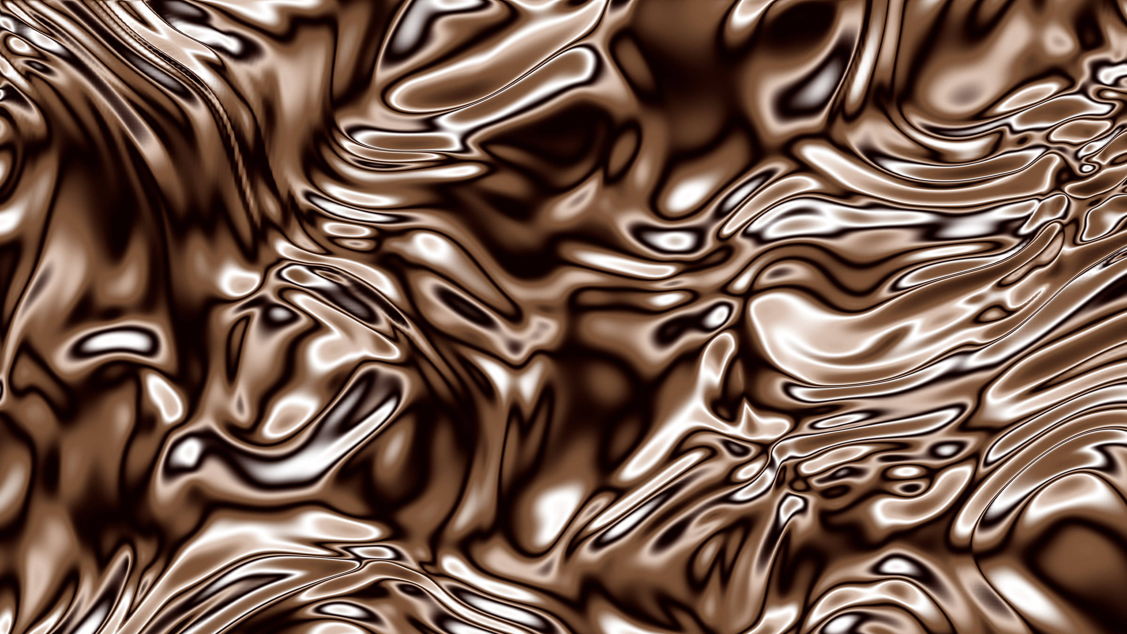 Brown Liquid Chrome desktop wallpaper in 4K