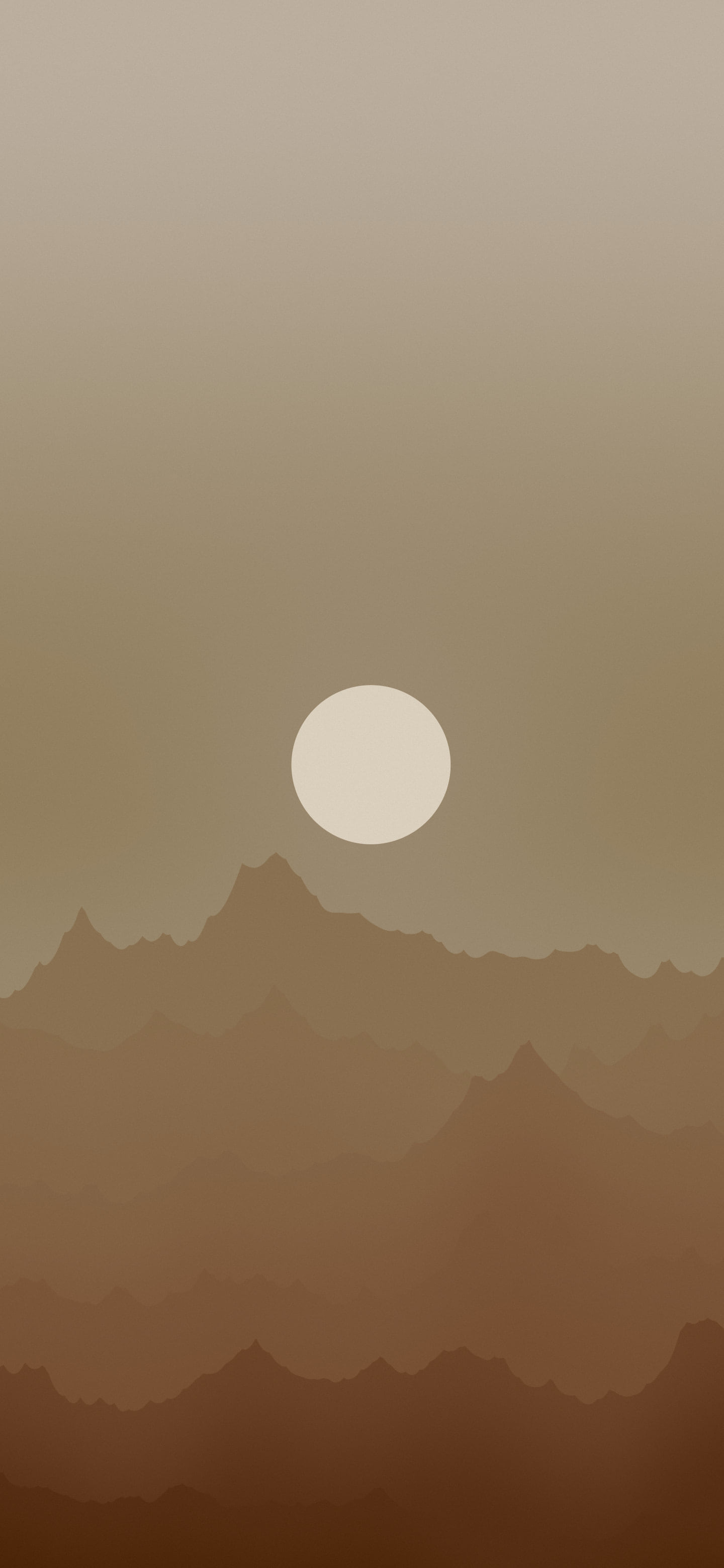 Brown Minimalist Mountain Landscape wallpaper for iPhone and Android