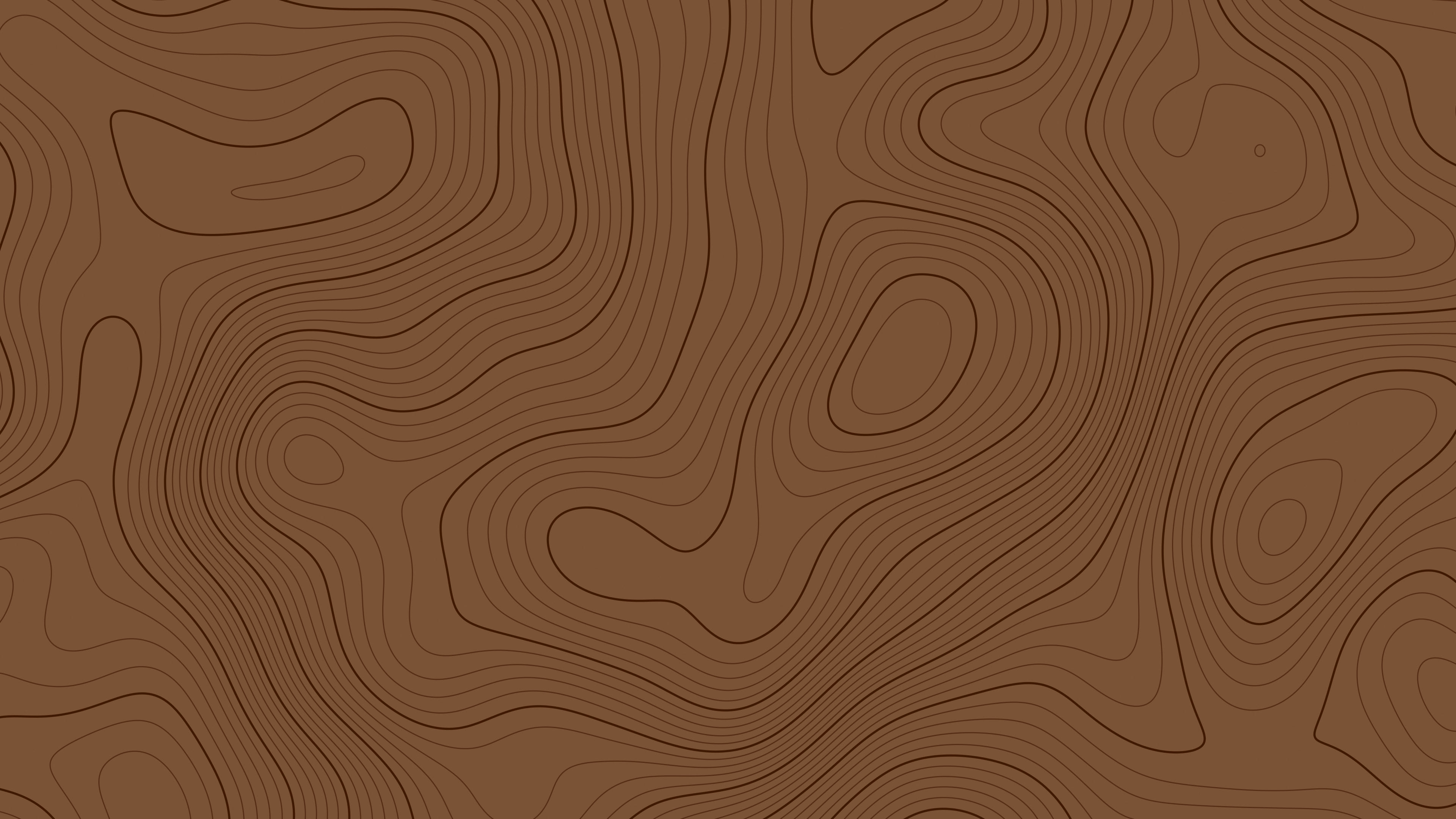 Brown Topographic Line desktop wallpaper in 4K