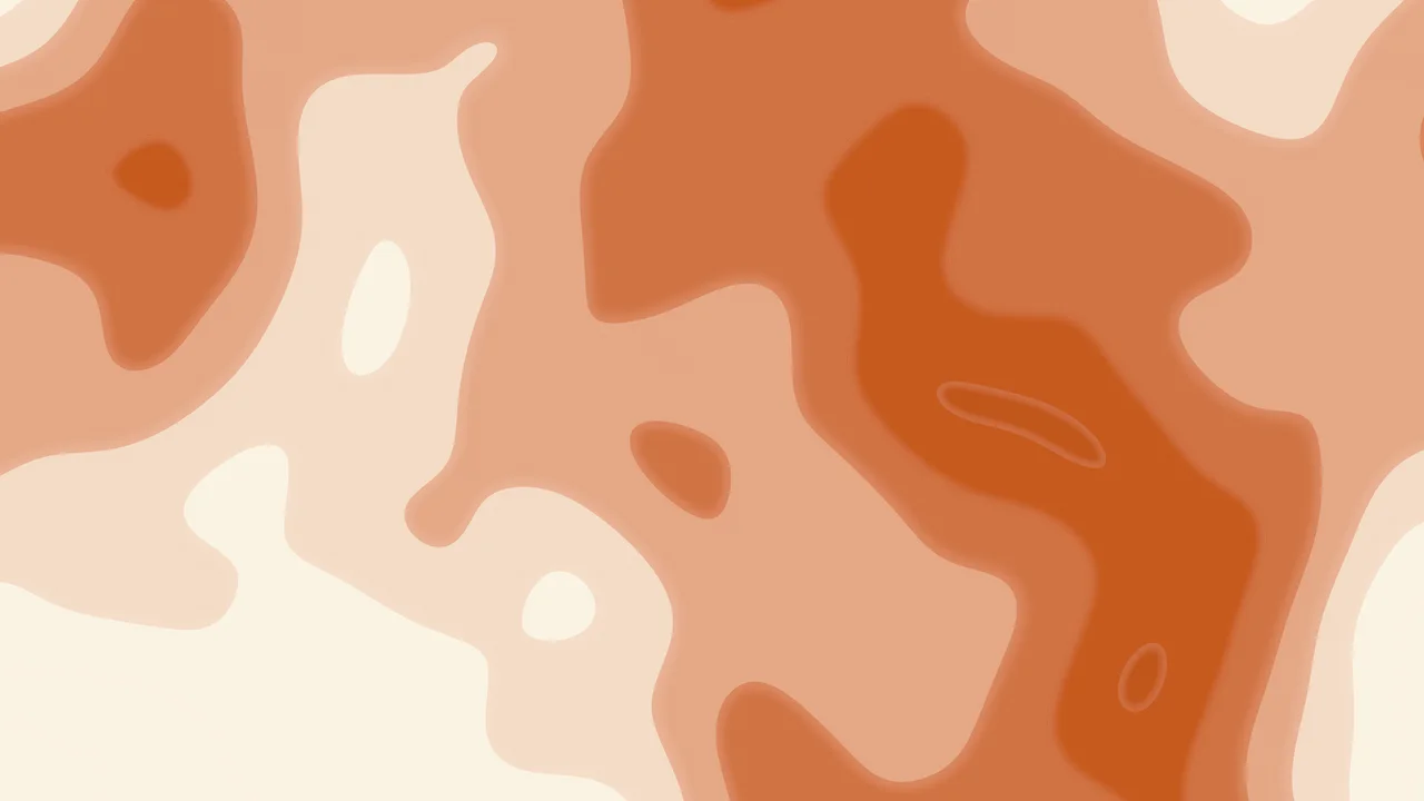 Burnt Orange and Cream Layered Topographic desktop wallpaper in 4K