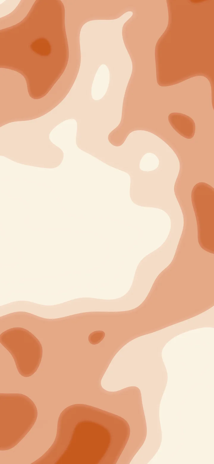 Burnt Orange and Cream Layered Topographic wallpaper for iPhone and Android