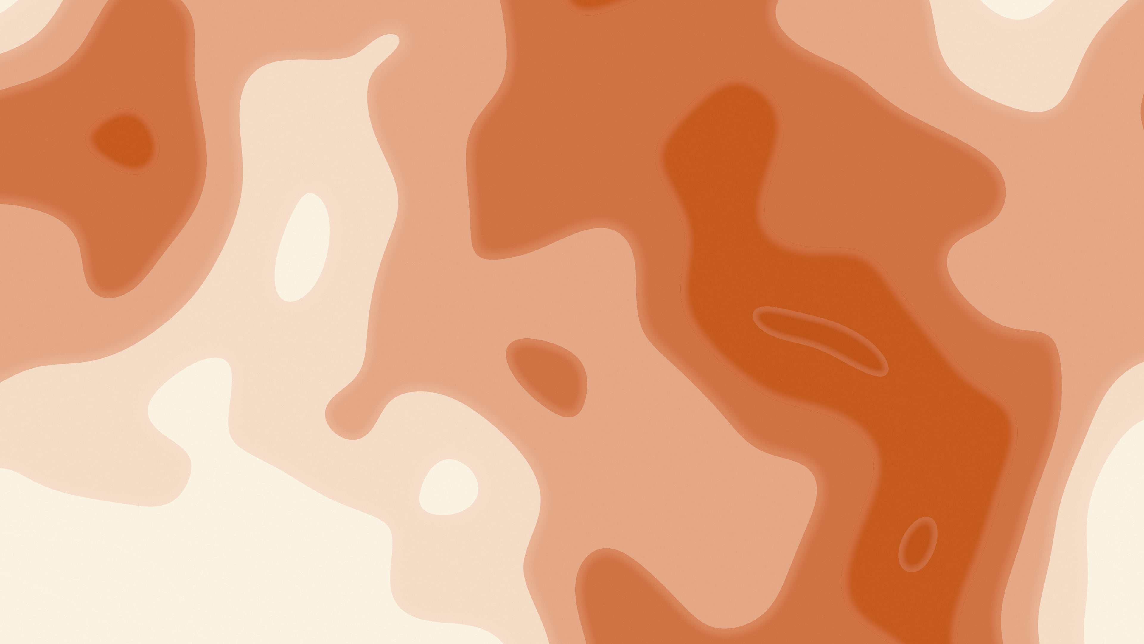 Burnt Orange and Cream Layered Topographic desktop wallpaper in 4K