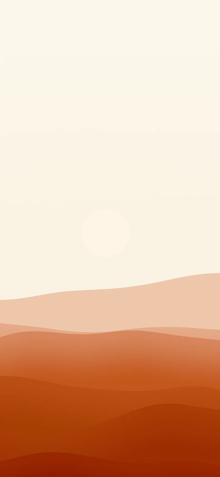 Burnt Orange and Cream Minimalist Desert Dunes wallpaper for iPhone and Android