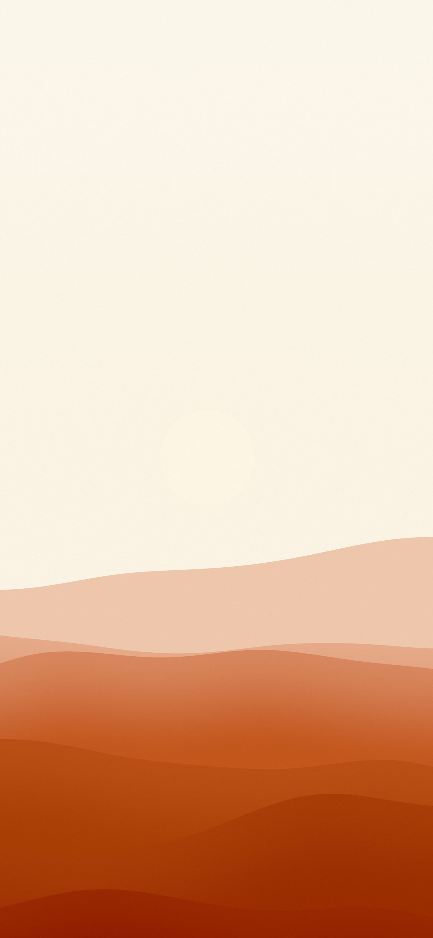 Burnt Orange and Cream Minimalist Desert Dunes wallpaper for iPhone and Android