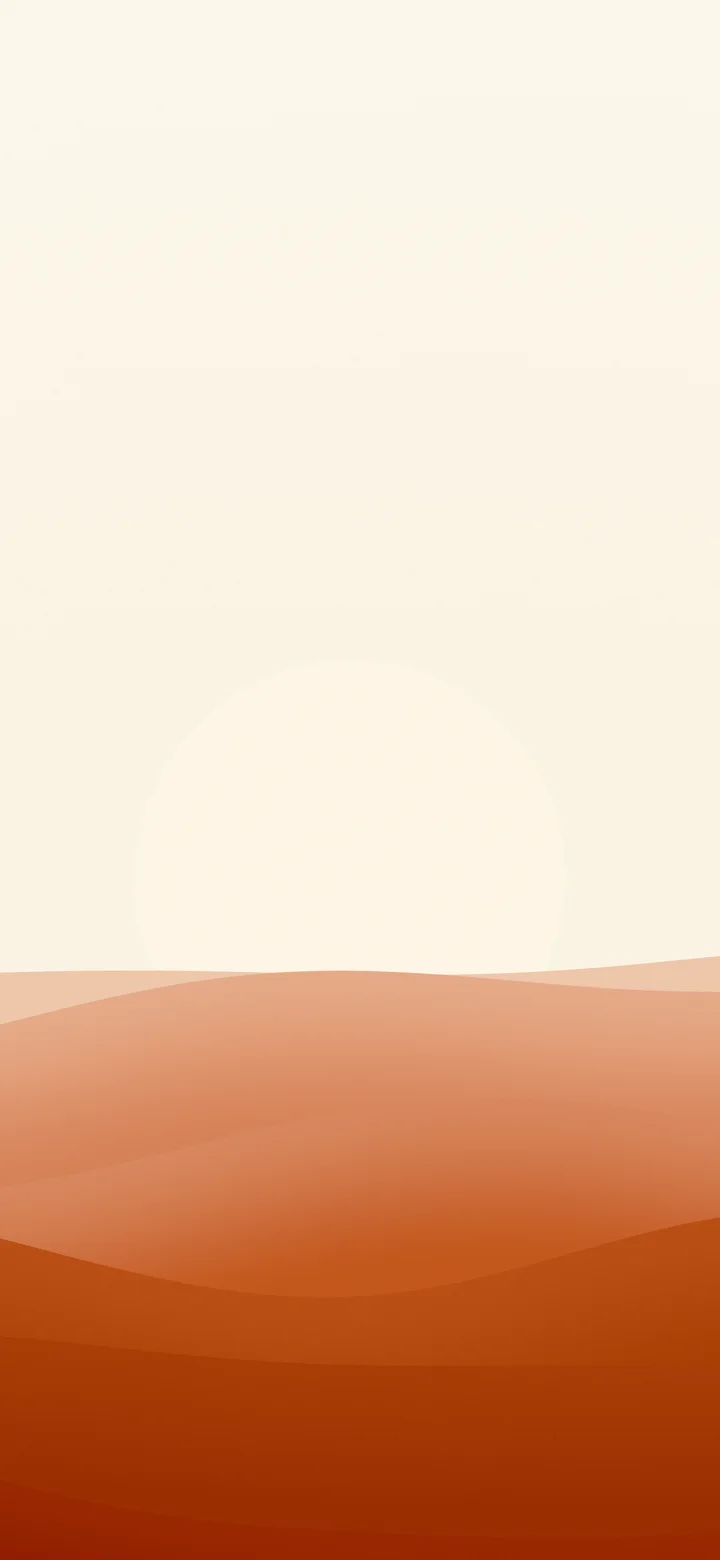 Burnt Orange and Cream Minimalist Sunset Hills wallpaper for iPhone and Android