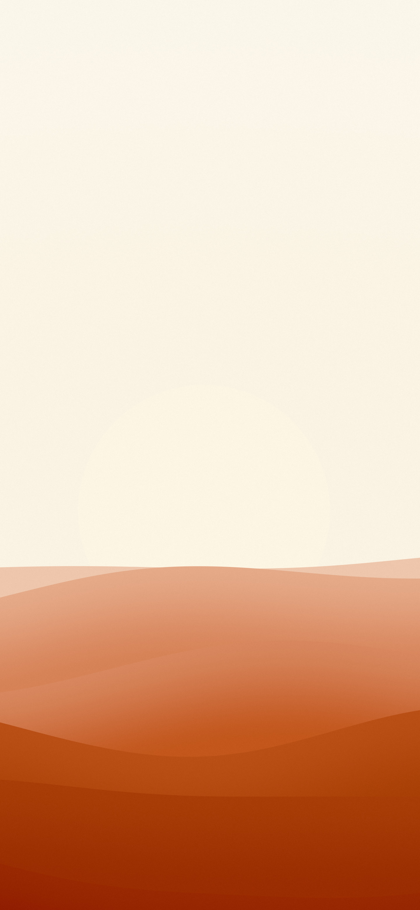 Burnt Orange and Cream Minimalist Sunset Hills wallpaper for iPhone and Android