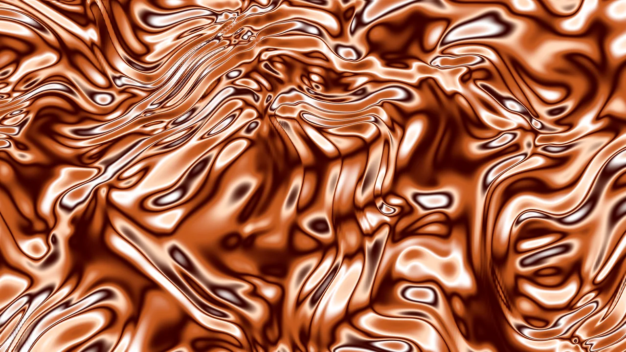 Burnt Orange Liquid Chrome desktop wallpaper in 4K
